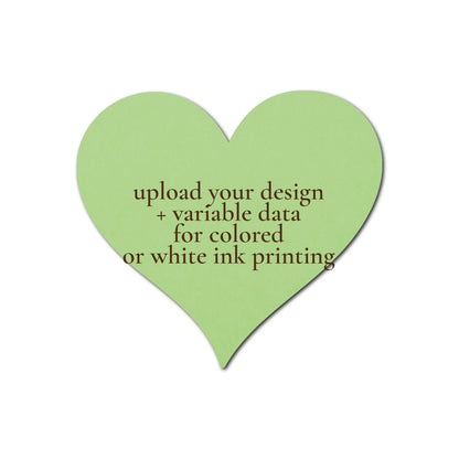 Individually Personalized Wedding Prints on Diecut Cardstock - Shape S94