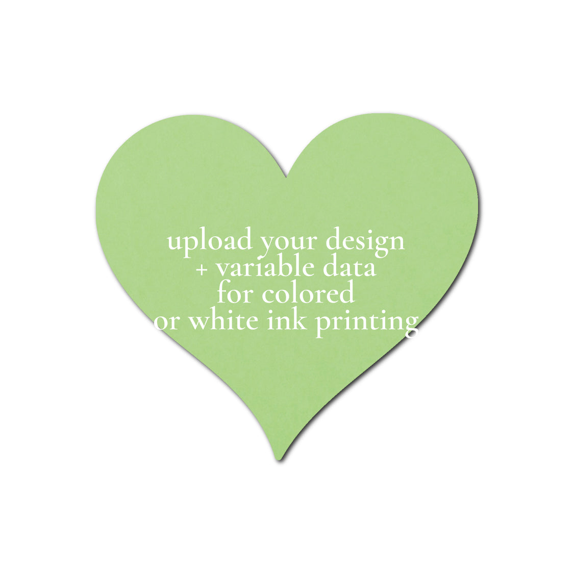 Individually Personalized Wedding Prints on Diecut Cardstock - Shape S94