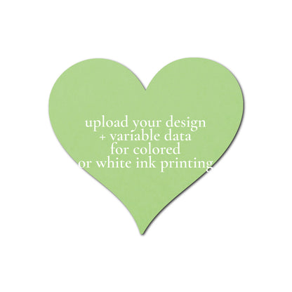 Individually Personalized Wedding Prints on Diecut Cardstock - Shape S94
