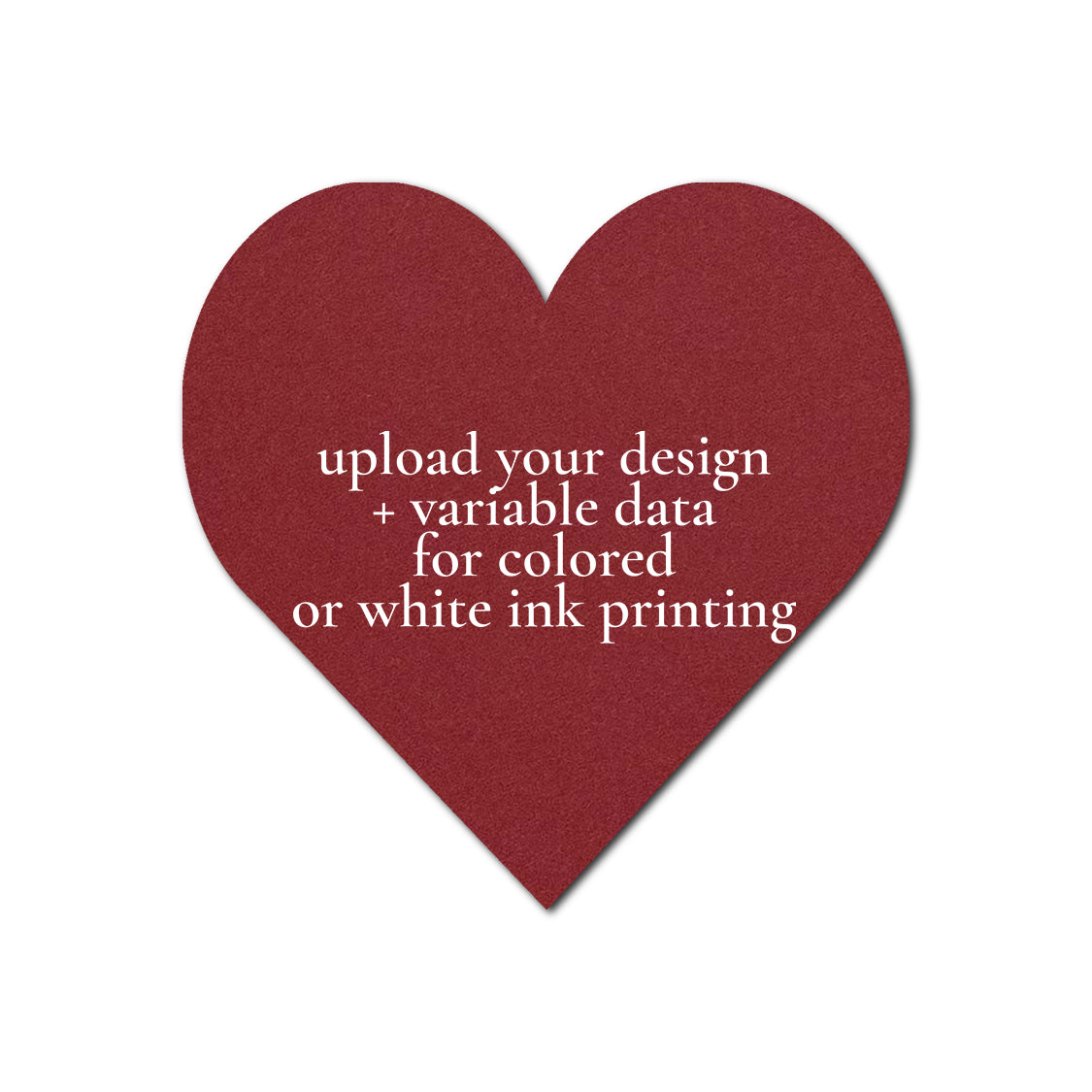 Individually Personalized Wedding Prints on Diecut Cardstock - Shape S95