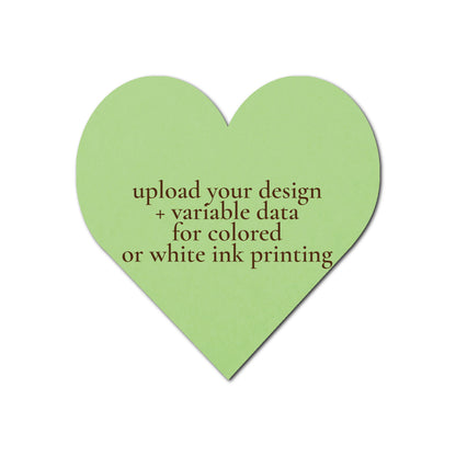 Individually Personalized Wedding Prints on Diecut Cardstock - Shape S95
