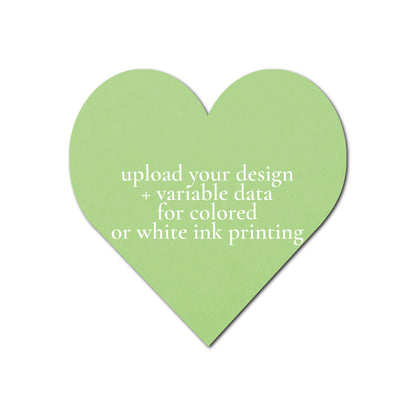 Individually Personalized Wedding Prints on Diecut Cardstock - Shape S95