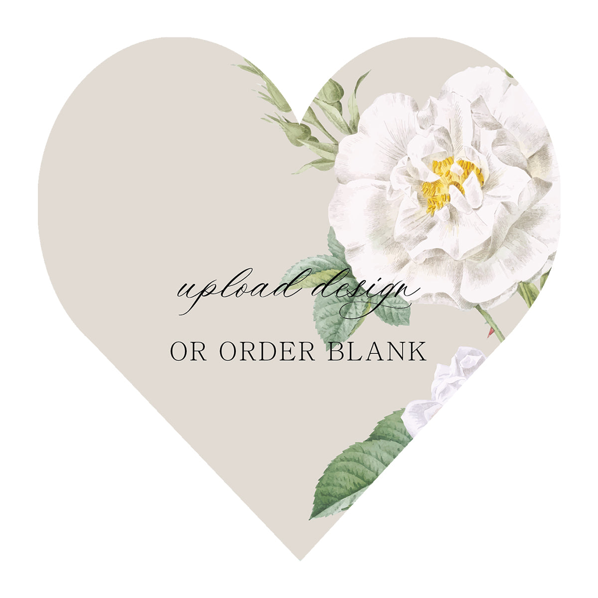 Custom Wedding Prints on Diecut Shaped Cardstock | Shape S95