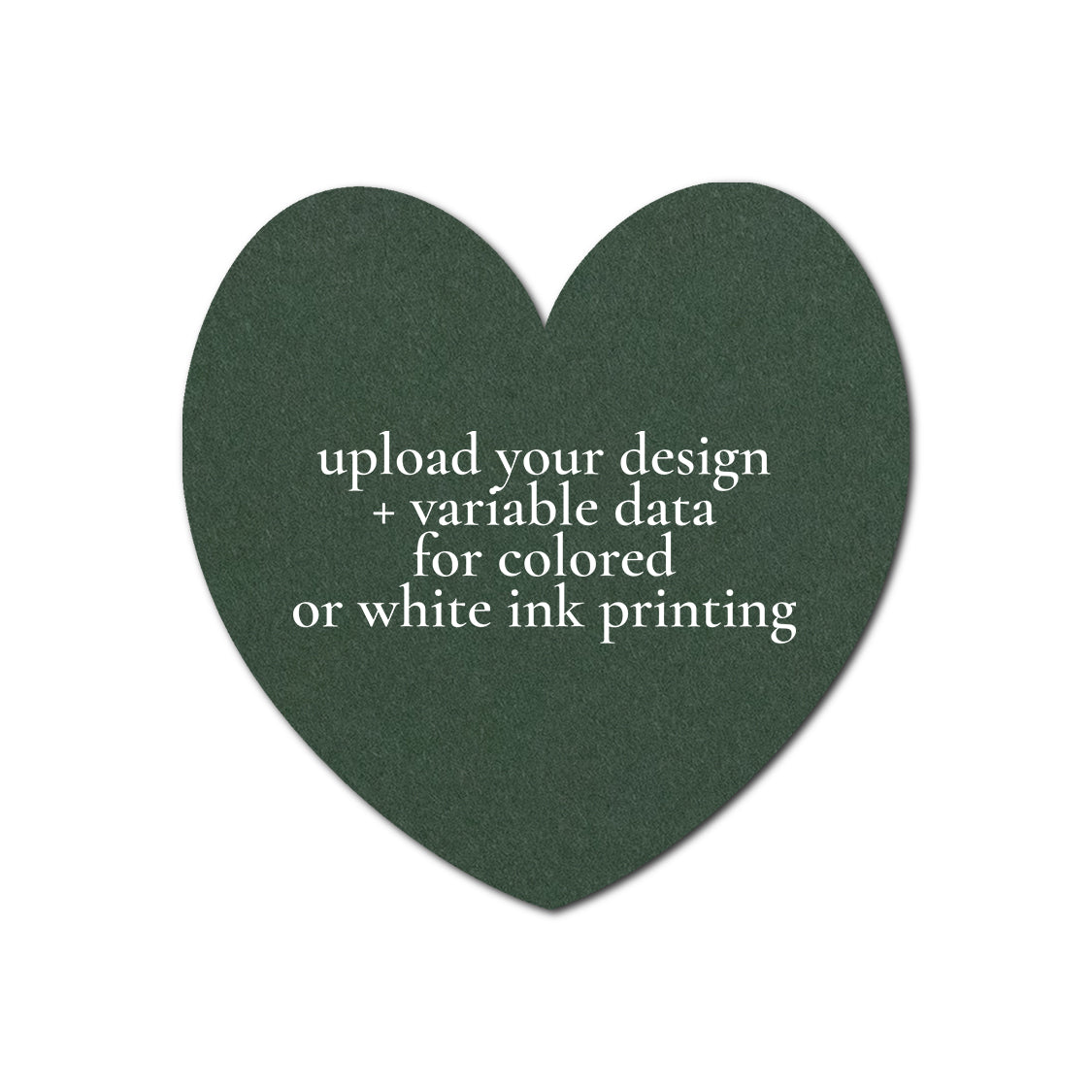 Individually Personalized Wedding Prints on Diecut Cardstock - Shape S96