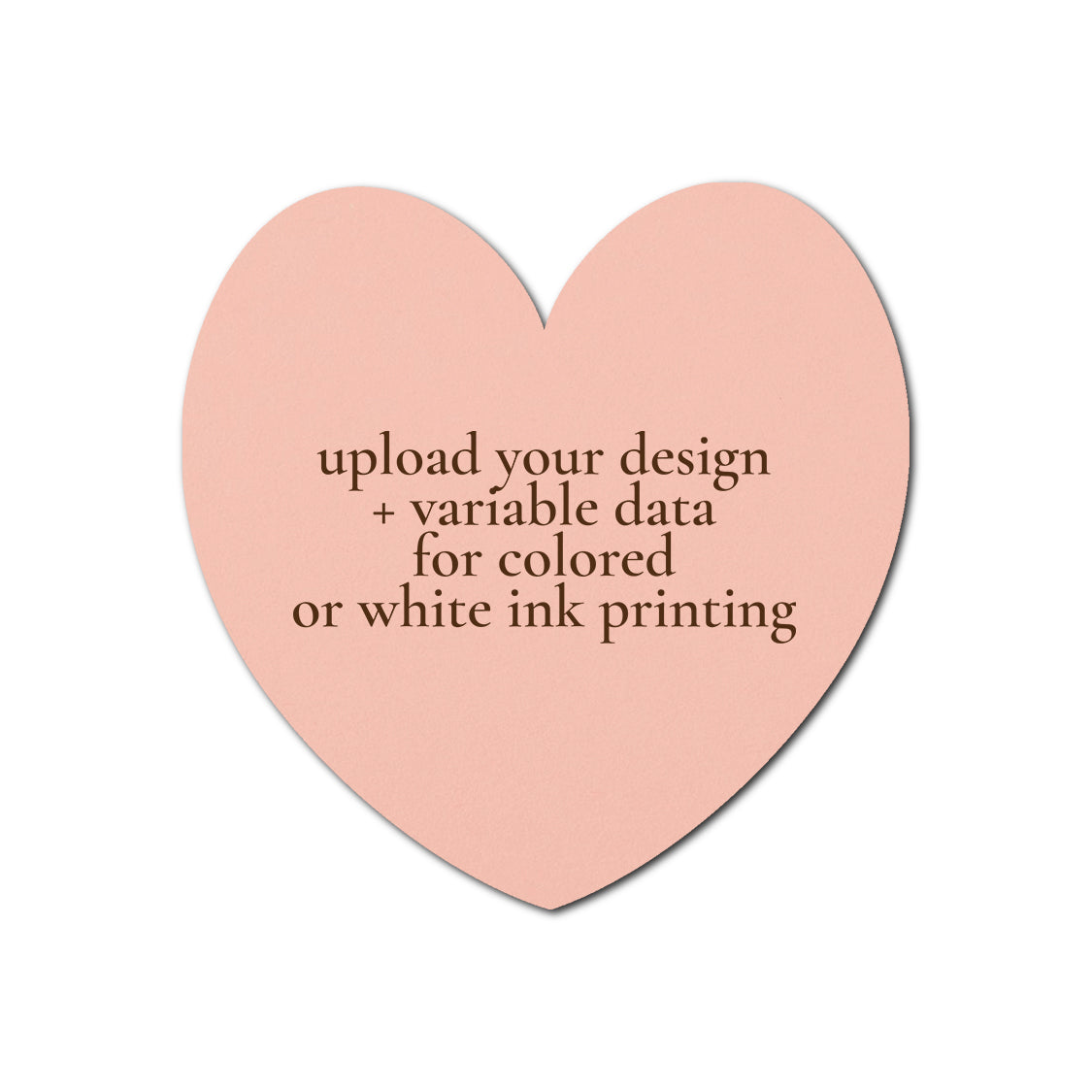 Individually Personalized Wedding Prints on Diecut Cardstock - Shape S96