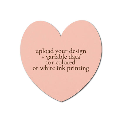 Individually Personalized Wedding Prints on Diecut Cardstock - Shape S96
