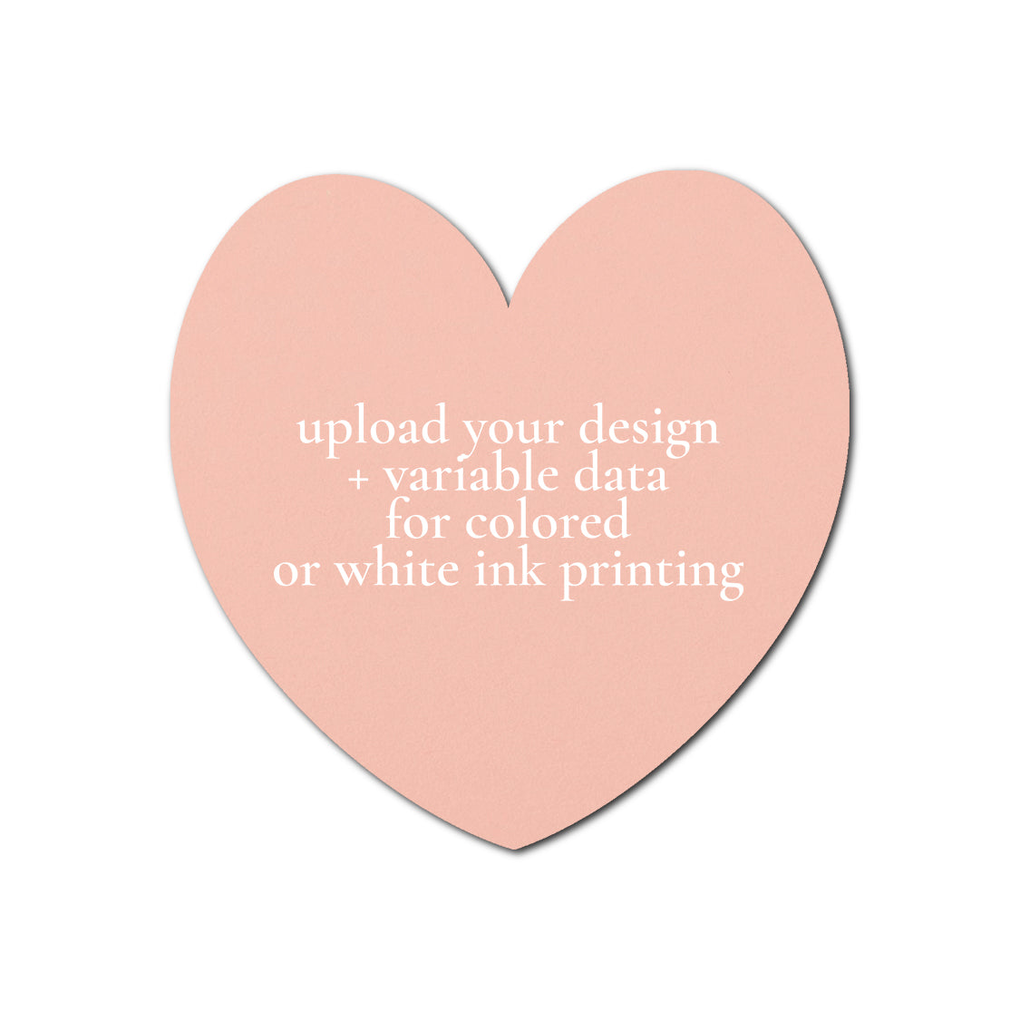 Individually Personalized Wedding Prints on Diecut Cardstock - Shape S96