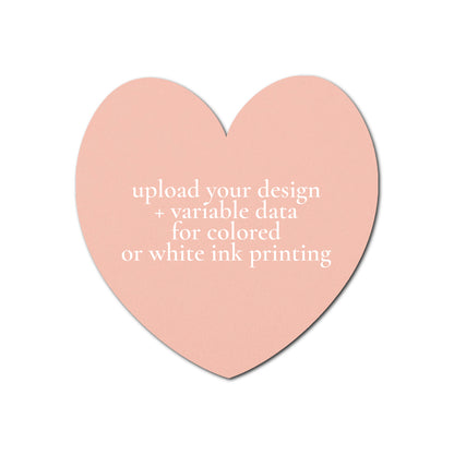 Individually Personalized Wedding Prints on Diecut Cardstock - Shape S96