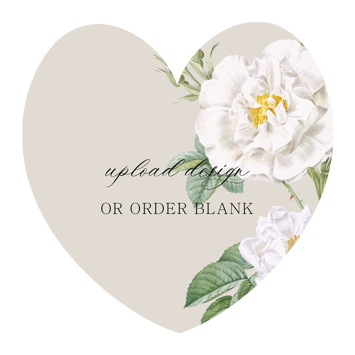 Custom Wedding Prints on Diecut Shaped Cardstock | Shape S96
