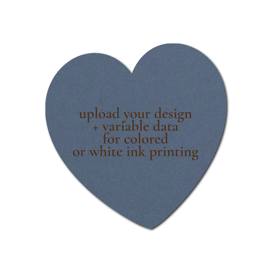 Individually Personalized Wedding Prints on Diecut Cardstock - Shape S97