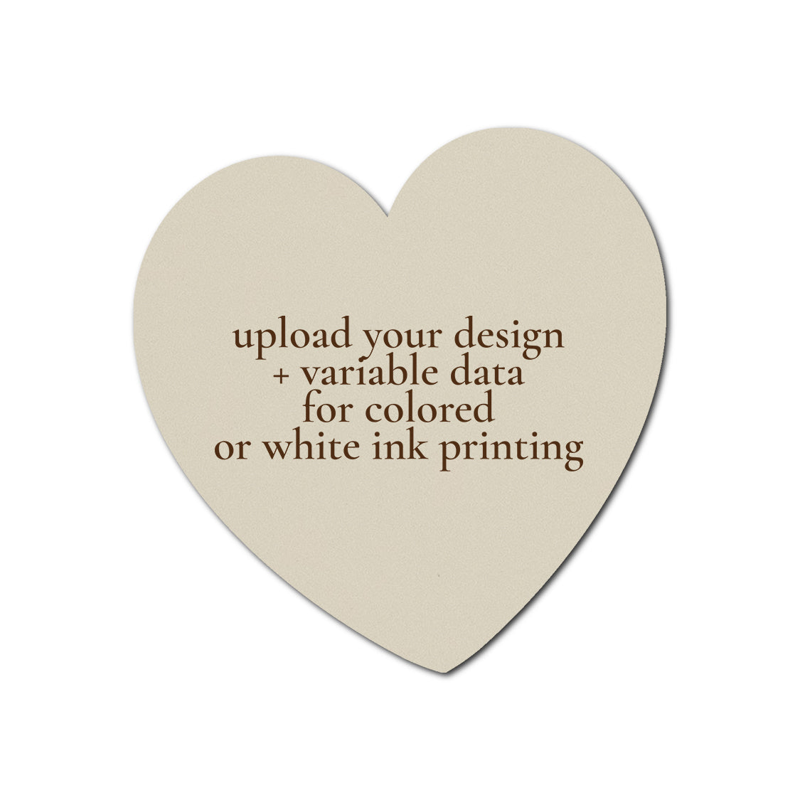 Individually Personalized Wedding Prints on Diecut Cardstock - Shape S97
