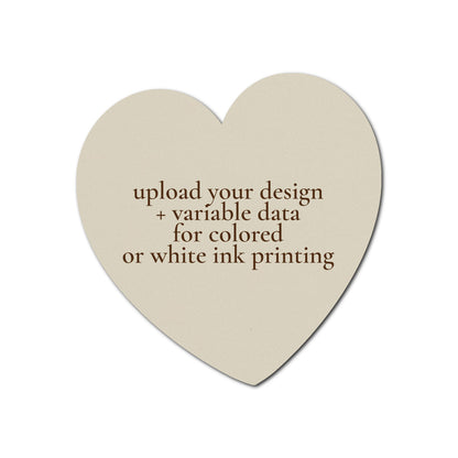Individually Personalized Wedding Prints on Diecut Cardstock - Shape S97
