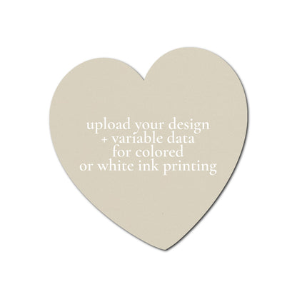 Individually Personalized Wedding Prints on Diecut Cardstock - Shape S97