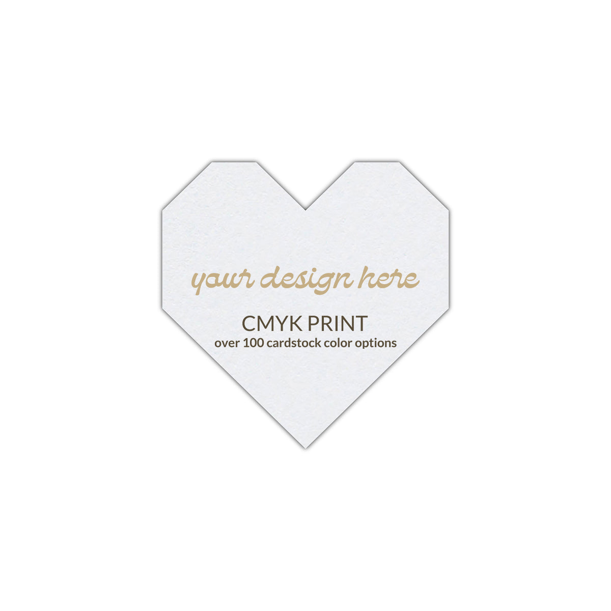 Shape S98 Diecut Card | CMYK Print | 4" x 4"