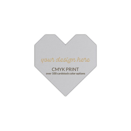 Shape S98 Diecut Card | CMYK Print | 2" x 2"