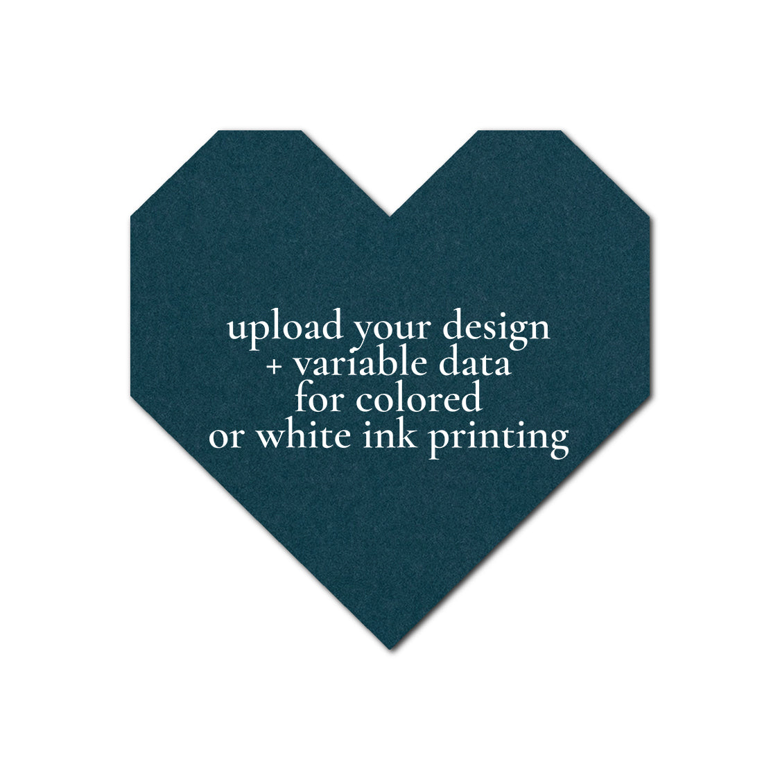 Individually Personalized Wedding Prints on Diecut Cardstock - Shape S98