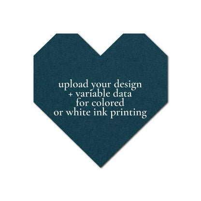 Individually Personalized Wedding Prints on Diecut Cardstock - Shape S98