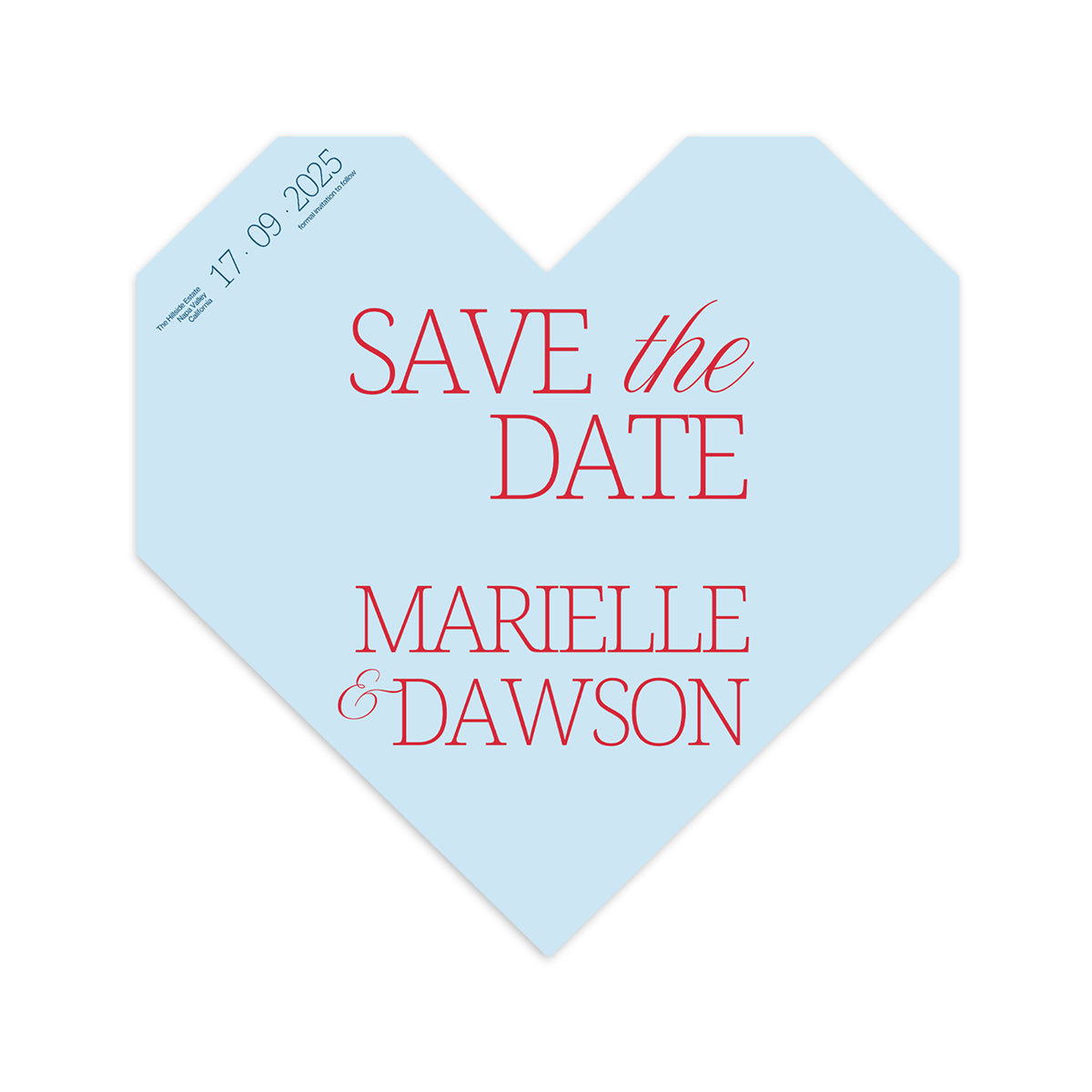 Personalized Wedding Cards | Fully Custom Print | Signature Shape SS98