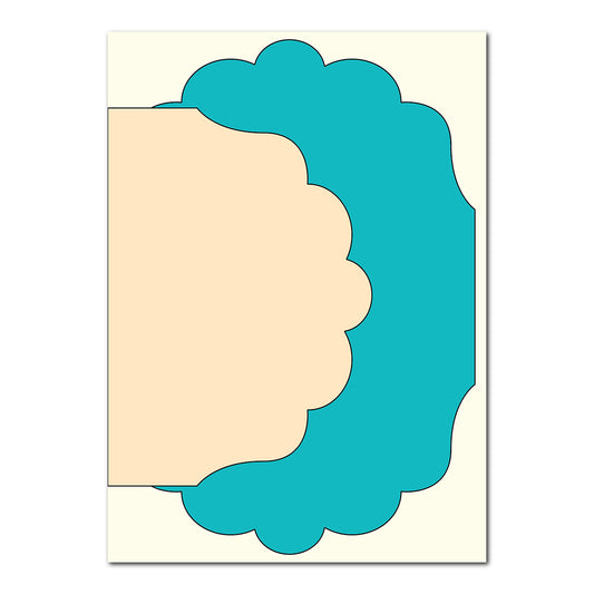 3-Layer Modern Wedding Stationery Set | SVG Template - Shape 1