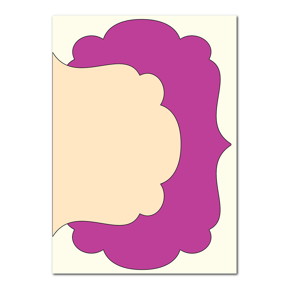 3-Layer Modern Wedding Stationery Set | SVG Template - Shape 25