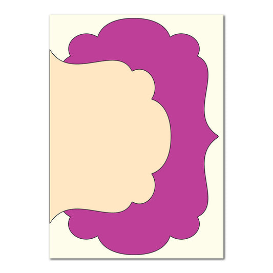 3-Layer Modern Wedding Stationery Set | SVG Template - Shape 25