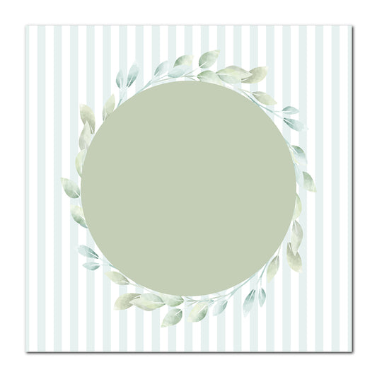 Two-Layer Leaf Wreath Card | SVG PNG Template - Shape 2