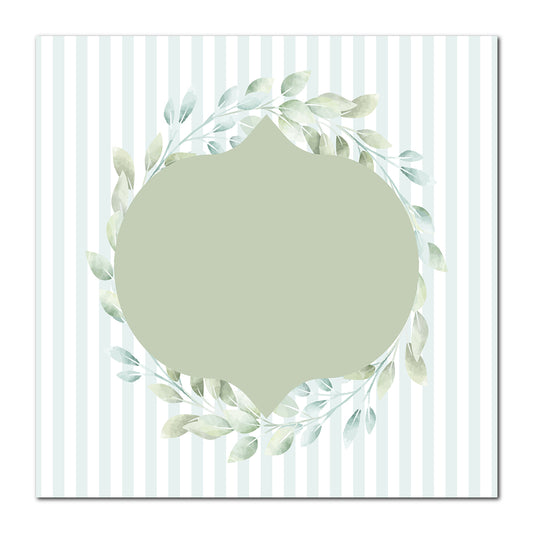 Two-Layer Leaf Wreath Card | SVG PNG Template - Shape 3