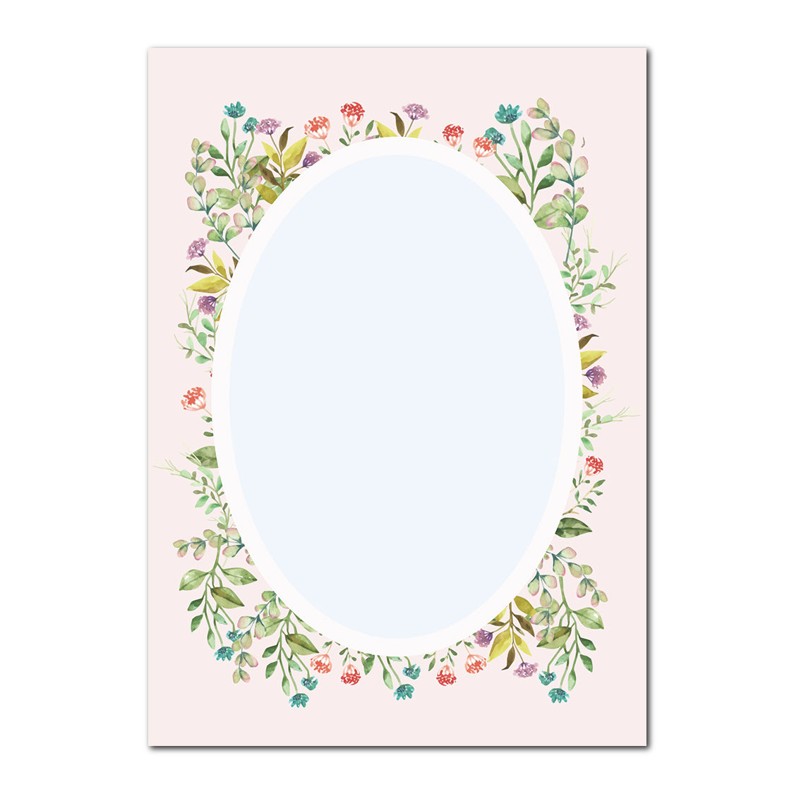Watercolor Floral Layered Wedding Card | SVG PNG Template - Shape 12