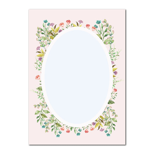 Watercolor Floral Layered Wedding Card | SVG PNG Template - Shape 12