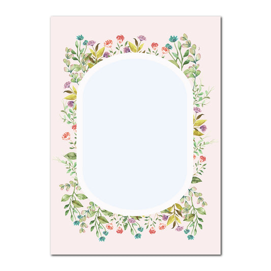 Watercolor Floral Layered Wedding Card | SVG PNG Template - Shape 13