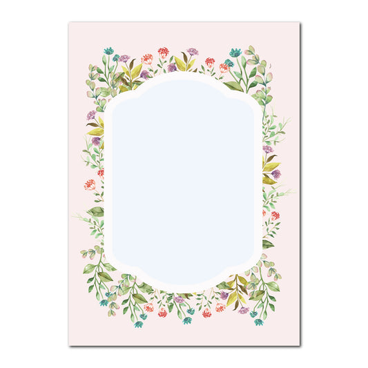 Watercolor Floral Layered Wedding Card | SVG PNG Template - Shape 14