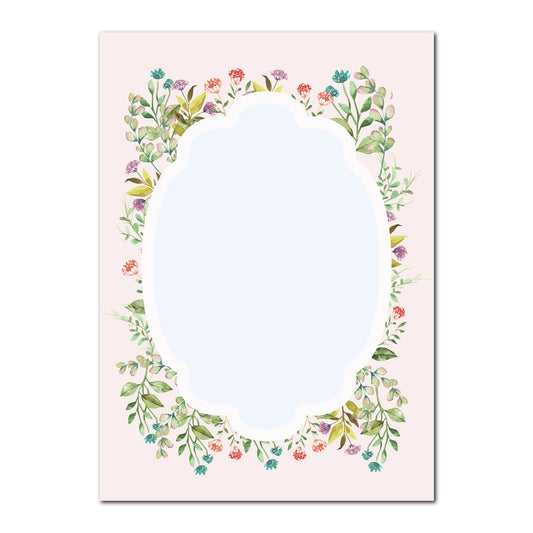 Watercolor Floral Layered Wedding Card | SVG PNG Template - Shape 15