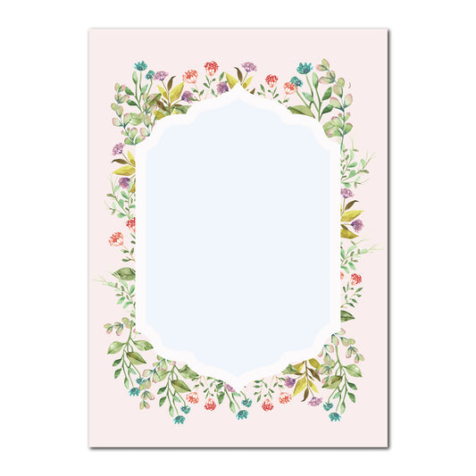 Watercolor Floral Layered Wedding Card | SVG PNG Template - Shape 16