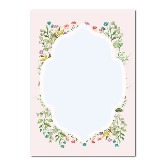 Watercolor Floral Layered Wedding Card | SVG PNG Template - Shape 17