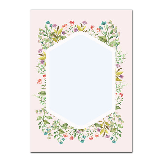 Watercolor Floral Layered Wedding Card | SVG PNG Template - Shape 18