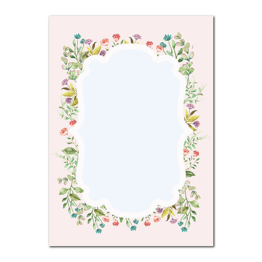 Watercolor Floral Layered Wedding Card | SVG PNG Template - Shape 19