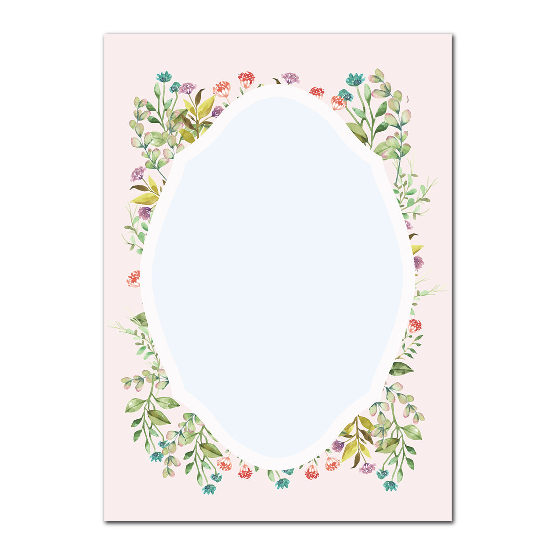Watercolor Floral Layered Wedding Card | SVG PNG Template - Shape 2