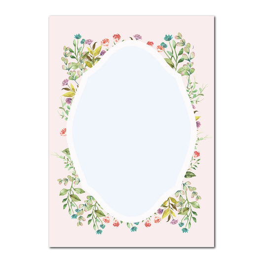 Watercolor Floral Layered Wedding Card | SVG PNG Template - Shape 2