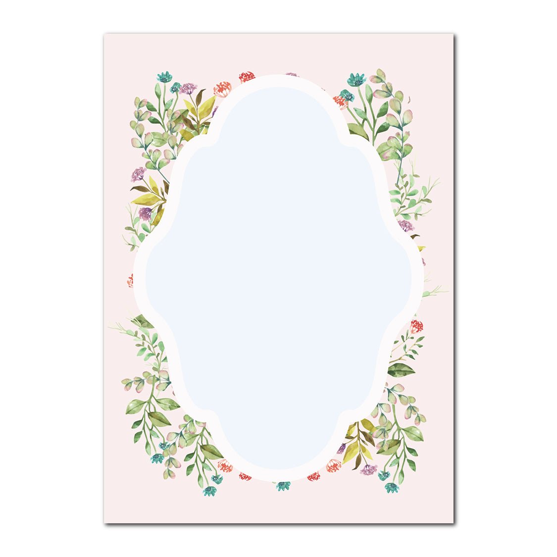 Watercolor Floral Layered Wedding Card | SVG PNG Template - Shape 3