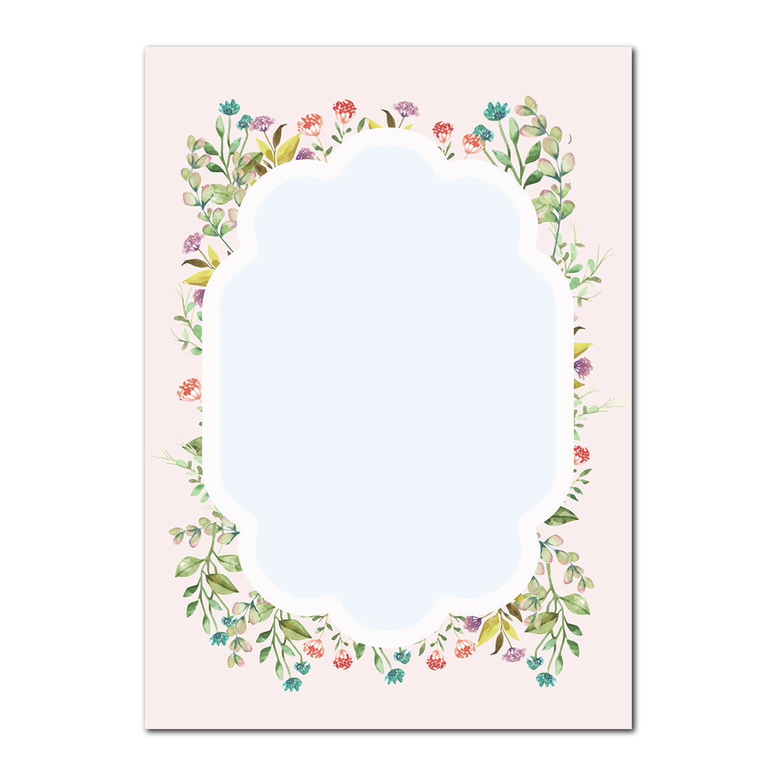 Watercolor Floral Layered Wedding Card | SVG PNG Template - Shape 5