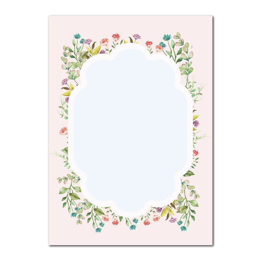 Watercolor Floral Layered Wedding Card | SVG PNG Template - Shape 5