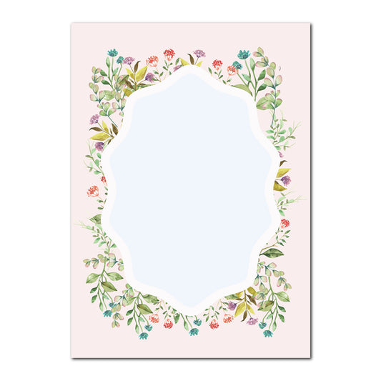 Watercolor Floral Layered Wedding Card | SVG PNG Template - Shape 6