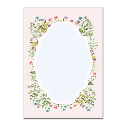Watercolor Floral Layered Wedding Card | SVG PNG Template - Shape 7
