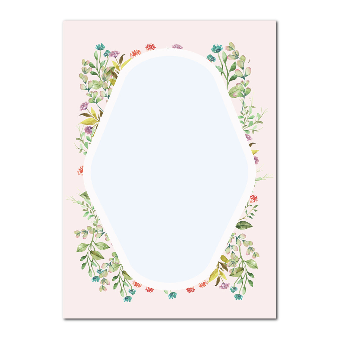 Watercolor Floral Layered Wedding Card | SVG PNG Template - Shape 8
