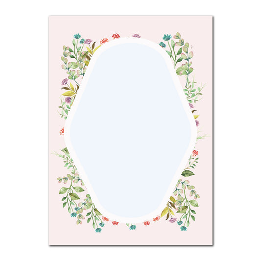 Watercolor Floral Layered Wedding Card | SVG PNG Template - Shape 8