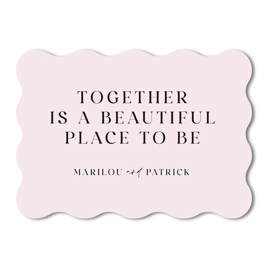 Personalized Wedding Cards | Fully Custom Print | Signature Wave Shape