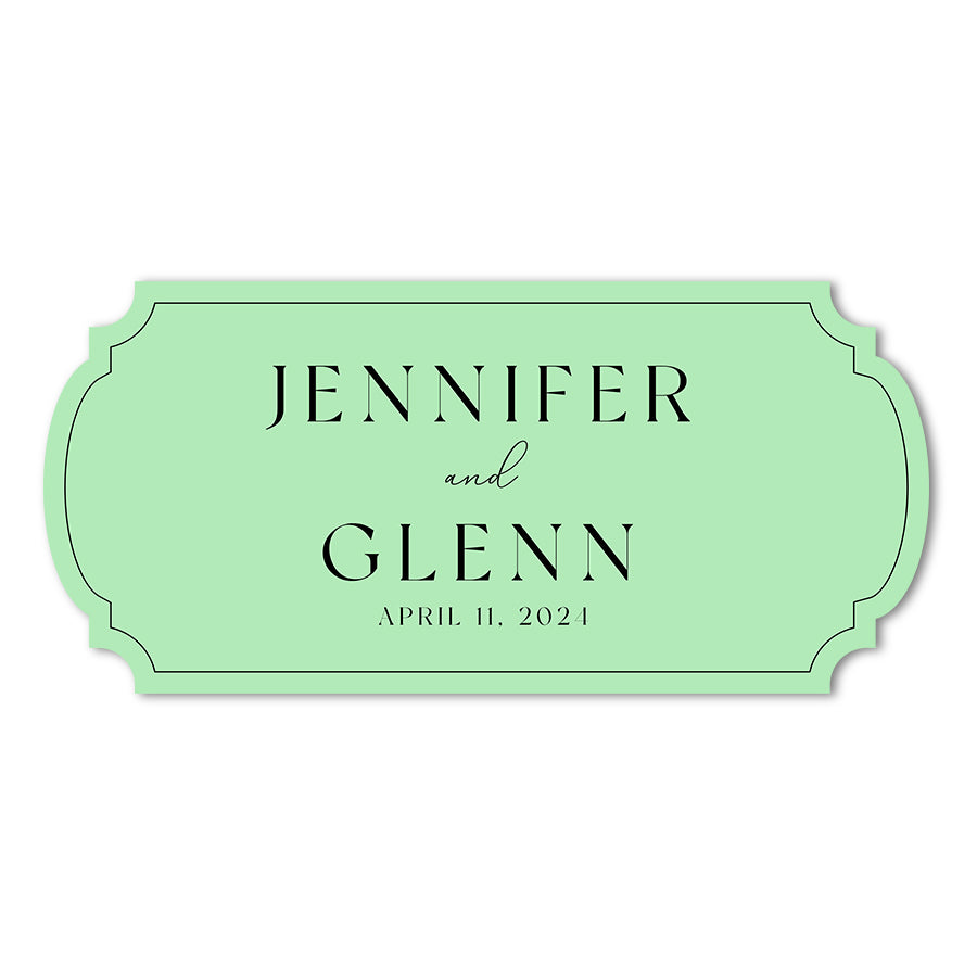 Personalized Wedding Signs | Fully Custom Print | Signature Shape 20
