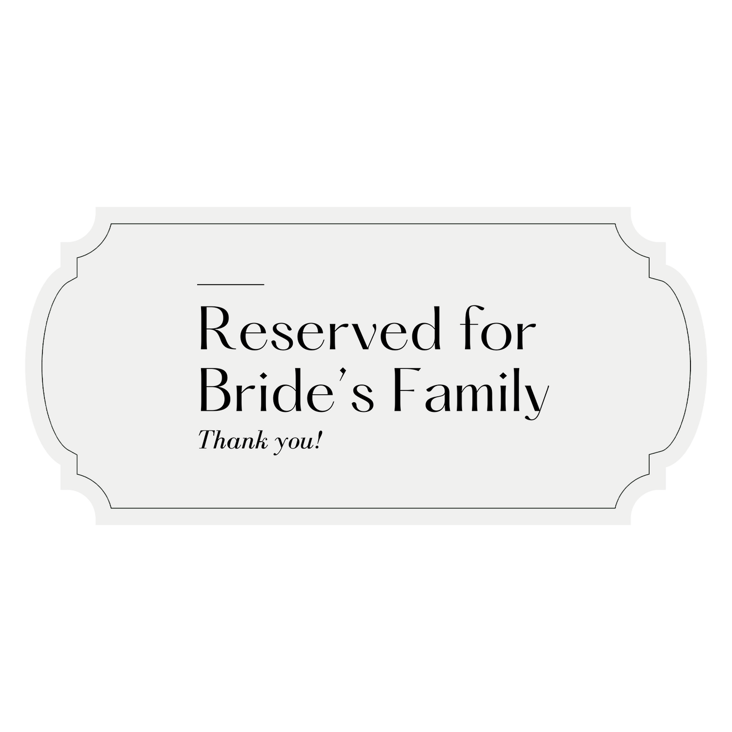 Personalized Wedding Signs | Fully Custom Print | Signature Shape 20