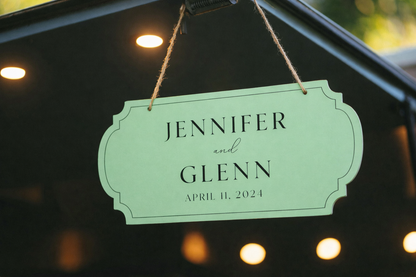 Personalized Wedding Signs | Fully Custom Print | Signature Shape 20
