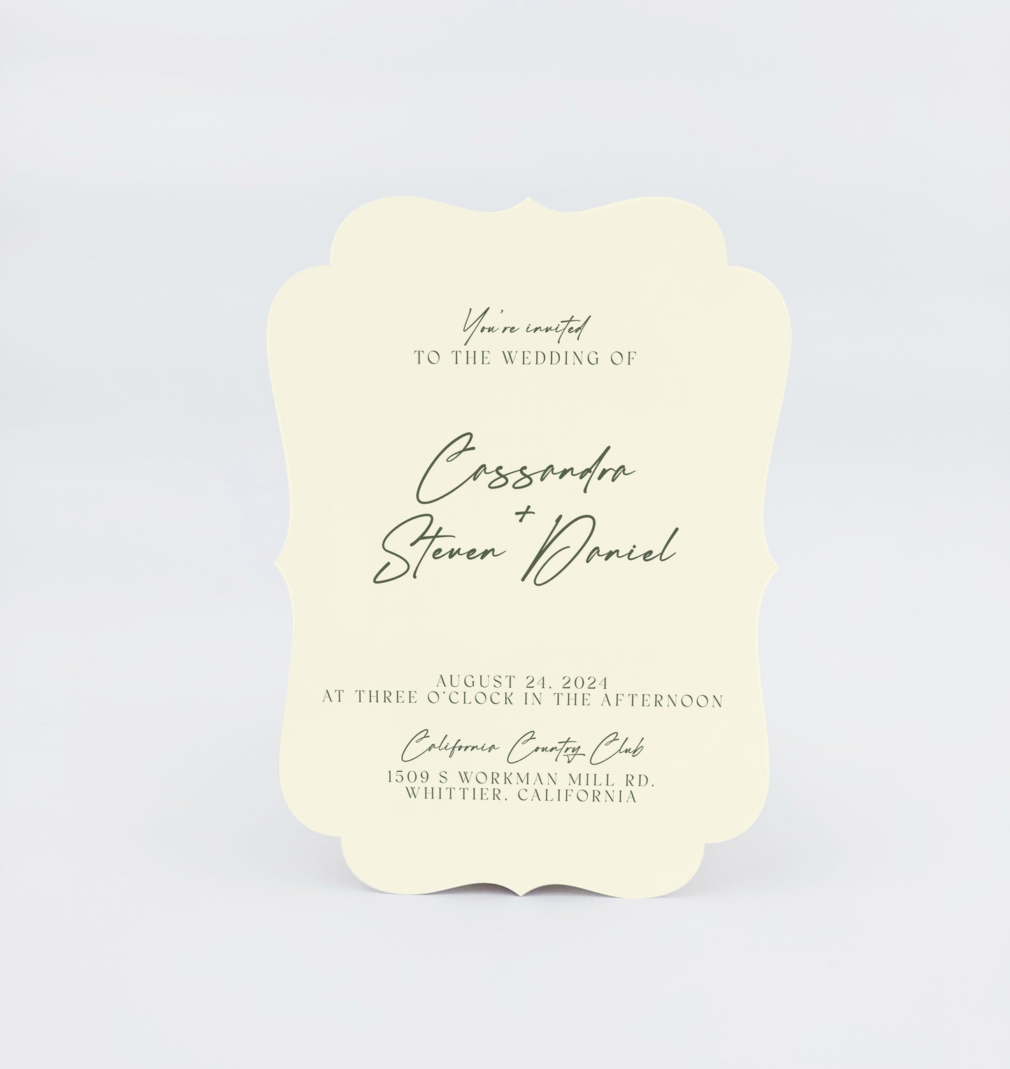 Personalized Wedding Cards | Fully Custom Print | Signature Vintage Shape